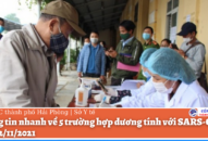 Sở Y tế Hải Phòng thông tin nhanh về 5 trường hợp dương tính với SARS-CoV-2 ngày 2/11/2021