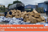 Hải Phòng tiêu hủy hơn 1 triệu bao thuốc lá 555 giả mạo