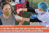 Triển khai tiêm phủ 128.700 liều vaccine Pfizer đợt 19