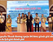 Thí sinh Nguyễn Thanh Hương (quận Đồ Sơn) giành giải nhất cuộc thi Hướng dẫn du lịch giỏi thành phố