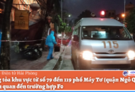 Quận Ngô Quyền: Phong tỏa khu vực từ số 79 đến 119 phố Máy Tơ do liên quan đến trường hợp F0