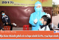 Tính đến 16 giờ 30 ngày 10/11: Trên địa bàn thành phố có 12 học sinh là F0, 734 học sinh là F1