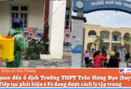 Liên quan đến ổ dịch Trường THPT Trần Hưng Đạo (huyện An Lão): Tiếp tục phát hiện 6 F0 đang được cách ly tập trung