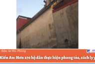 Quận Kiến An: Hơn 270 hộ dân thực hiện phong tỏa, cách ly y tế