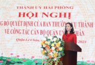 Đồng chí Trần Thu Hương giữ chức vụ Bí thư Quận ủy Lê Chân