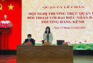 Thường trực Quận ủy Lê Chân đối thoại với đại biểu Nhân dân trên địa bàn phường Hàng Kênh