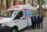 Bệnh viện Kiến An tiếp nhận tài trợ xe ô tô cứu thương chuyên dụng