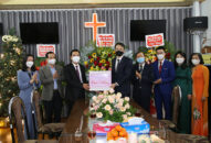 Chủ tịch Ủy ban MTTQ Việt Nam thành phố Cao Xuân Liên thăm, chúc mừng Hội thánh Tin lành