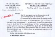 UBND thành phố Hải Phòng chỉ đạo về việc cách ly và xét nghiệm đối với F0 và F1 trên địa bàn thành phố