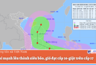 Bão Rai mạnh lên thành siêu bão, gió đạt cấp 16-giật trên cấp 17