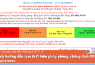 Cập nhật hướng dẫn tạm thời biện pháp phòng, chống dịch COVID-19 ngày 24/12/2021