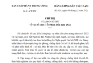Chỉ thị số 11-CT/TW của Ban Bí thư về việc tổ chức Tết Nhâm Dần năm 2022