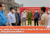 Khu công nghiệp An Dương: Khẩn trương lắp đặt trạm y tế lưu động phòng, chống dịch bệnh COVID-19