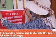 Nóng: F1 tiêm đủ liều vaccine, hoặc đã khỏi COVID-19 trong 6 tháng, được cách ly y tế tại nhà 7 ngày