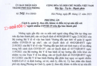 Phương án Cách ly, quản lý, theo dõi, khám và điều trị tại nhà đối với người nhiễm COVID-19 trên địa bàn thành phố