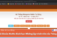 Thuê tài khoản MoMo đánh bạc: Những lập trình viên của “bóng tối”