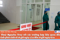Huyện Thuỷ Nguyên: Truy vết các trường hợp liên quan đến 45 ca dương tính phát sinh từ 18 giờ ngày 7/12 đến 18 giờ ngày 8/12