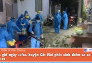 Đến 15 giờ ngày 19/12, huyện Cát Hải phát sinh thêm 25 ca nhiễm COVID-19