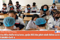 Từ tối 7/12 đến chiều 8/12/2021, quận Hải An phát sinh thêm 14 ca dương tính với SARS-CoV-2