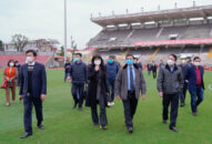 Chủ tịch UBND thành phố kiểm tra tiến độ các công trình phục vụ Sea Games 31 và dự án cải tạo, sửa chữa sân vận động Lạch Tray