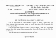 Các bước xử lý khi có học sinh mắc COVID-19 trong trường học