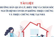 Cập nhật hướng dẫn quản lý, điều trị và chăm sóc người bệnh COVID-19 tại nhà