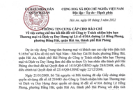 Cưỡng chế thu hồi đất đối với Công ty TNHH TM và DV Duy Hưng tại Lô số 4/10A đường Lê Hồng Phong
