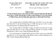 Quận Hải An thông báo về việc di chuyển tài sản, công trình trên đất và bàn giao diện tích đất thu hồi của Công ty TNHH Thương mại và Dịch vụ Duy Hưng tại Lô số 4/10A đường Lê Hồng Phong