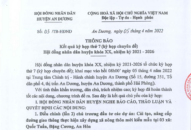 Huyện An Dương: Thông báo Kết quả kỳ họp thứ 07 (kỳ họp chuyên đề) HĐND huyện khóa XX, nhiệm kỳ 2021-2026