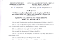 Nghị quyết về chủ trương đầu tư Dự án đầu tư xây dựng đường Đỗ Mười kéo dài đến đường trục VSIP và phát triển đô thị vùng phụ cận