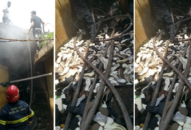 Cháy khu vực phế liệu tại Công ty liên doanh TNHH Kai-Nan, số 276 Hàng Kênh, quận Lê Chân.