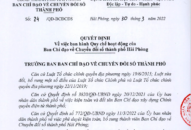 Ban hành Quy chế hoạt động của Ban Chỉ đạo về Chuyển đổi số thành phố Hải Phòng