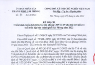 Hải Phòng triển khai chiến dịch tiêm vắc xin phòng COVID-19 cho trẻ từ 5 đến 11 tuổi