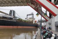 Tàu biển 12.000 DWT mất máy, suýt va vào cây cầu hiện đại nhất Hải Phòng