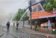 Thực tập phương án chữa cháy và cứu nạn cứu hộ tại chợ An Dương (Lê Chân)