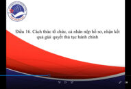 Điều 16. Cách thức tổ chức, cá nhân nộp hồ sơ, nhận kết quả giải quyết thủ tục hành chính (Nghị định số 01 về thực hiện cơ chế một cửa, một cửa liên thông trong giải quyết thủ tục hành chính)