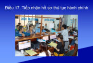 Điều 17. Tiếp nhận hồ sơ thủ tục hành chính (Nghị định số 01 về thực hiện cơ chế một cửa, một cửa liên thông trong giải quyết thủ tục hành chính)