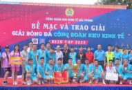 Chung kết giải bóng đá Công đoàn Khu kinh tế Hải Phòng-HEZU cúp 2022: Đội bóng Công ty TNHH LG Innotek đoạt cúp vô địch