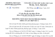 Nghị quyết số 26/NQ-HĐND về việc sắp xếp, sáp nhập, đổi tên thôn, tổ dân phố trên địa bàn thành phố