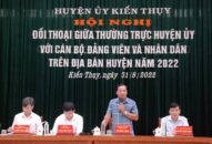 Hội nghị đối thoại giữa Thường trực Huyện ủy Kiến Thụy với cán bộ đảng viên và Nhân dân trên địa bàn năm 2022