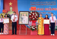 Phó Chủ tịch Thường trực UBND thành phố Lê Anh Quân dự Lễ khai giảng năm học mới tại Trường THCS Nam Sơn (huyện An Dương)