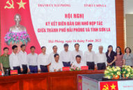 Ký kết biên bản ghi nhớ hợp tác toàn diện giữa thành phố Hải Phòng và tỉnh Sơn La, giai đoạn 2022-2025