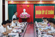 Kiểm tra việc thực hiện Nghị quyết số 28-NQ/TU của Ban Thường vụ Thành ủy tại Quận ủy Lê Chân