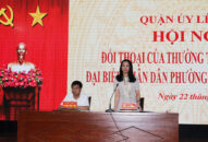 Thường trực Quận ủy Lê Chân đối thoại với đại biểu Nhân dân trên địa bàn phường Trại Cau và Dư Hàng