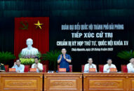 Chủ tịch Quốc hội Vương Đình Huệ tiếp xúc cử tri huyện Thuỷ Nguyên, TP. Hải Phòng