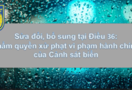 Sửa đổi, bổ sung Điều 36 nghị định số 14/2022/NĐ-CP ngày 27 tháng 01 năm 2022: Thẩm quyền xử phạt vi phạm hành chính của Cảnh sát biển