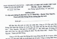 Thông báo cấp nước không ổn định khu vực thị trấn Minh Đức, huyện Thủy Nguyên để bảo dưỡng ống cấp nước