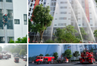 Hơn 1.000 người tham gia diễn tập phương án chữa cháy và cứu nạn cứu hộ tại Chung cư Đồng Quốc Bình, quận Ngô Quyền