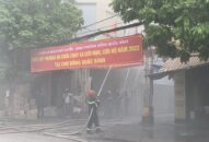 Diễn tập phương án phòng cháy chữa cháy và cứu nạn cứu hộ tại chợ Đồng Quốc Bình (Ngô Quyền)