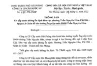 Thông báo cấp nước không ổn định khu vực các phường: Trần Nguyên Hãn, Cát Dài (quận Lê Chân) để bảo dưỡng đường ống cấp nước D400 Trần Nguyên Hãn